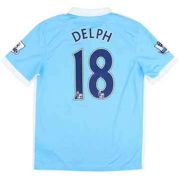 2015-16 Manchester City Home Shirt Delph #18 - 7/10 - (M)