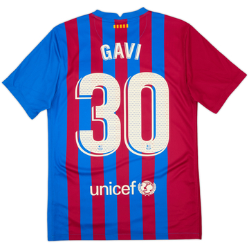 2021-22 Barcelona Home Shirt Gavi #30 - 8/10 - (S)