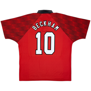 1996-98 Manchester United Home Shirt Beckham #10 - 8/10 - (XL)