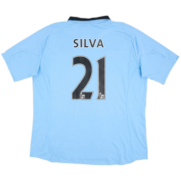 2012-13 Manchester City Home Shirt Silva #21 - 8/10 - (XL)