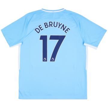 2017-18 Manchester City Home Shirt De Bruyne #17 - 10/10 - (XL)