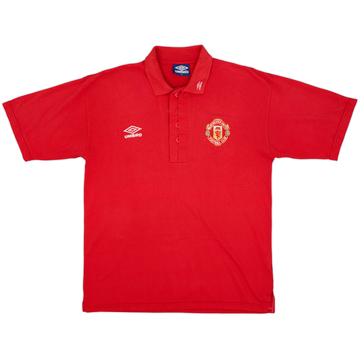 1996-97 Manchester United Umbro Polo Shirt - 7/10 - (L)