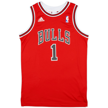 2010-14 Chicago Bulls Rose #1 adidas Away Jersey - 9/10 - (L.Boys)