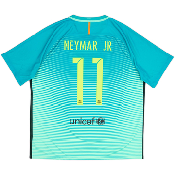 2016-17 Barcelona Third Shirt Neymar Jr #11 - 9/10 - (XXL)