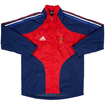 2002-04 France adidas Hooded Rain Jacket - 6/10 - (XL.Boys)