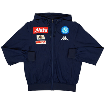 2015-16 Napoli Kappa Hooded Track Jacket - 8/10 - (S)
