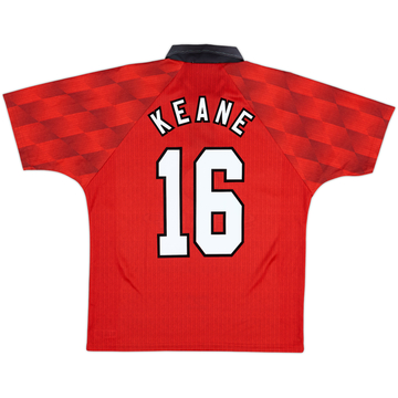 1996-98 Manchester United Home Shirt Keane #16 - 8/10 - (L)