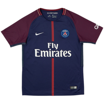 2017-18 Paris Saint-Germain Home Shirt - 8/10 - (M.Boys)