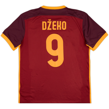 2015-16 Roma Home Shirt Dzeko #9 - 8/10 - (L)