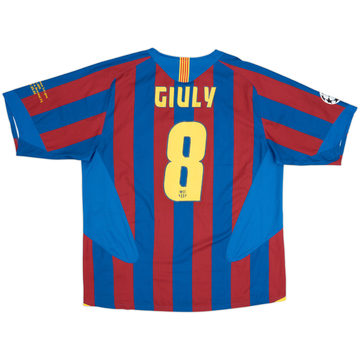 2005-06 Barcelona Final Home Shirt Giuly #8 - 5/10 - (XL)