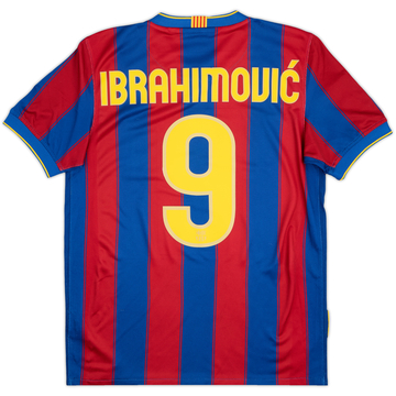 2009-10 Barcelona Home Shirt Ibrahimovic #9 - 7/10 - (S)