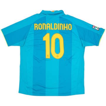 2007-09 Barcelona Away Shirt Ronaldinho #10 - 5/10 - (XXL)