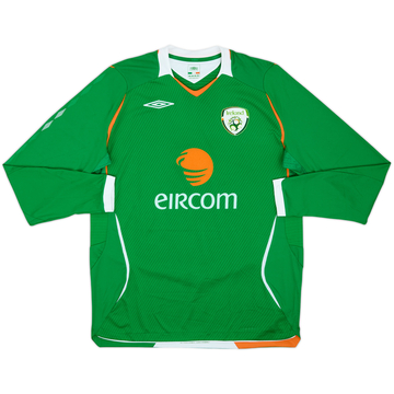 2008-10 Ireland Home L/S Shirt - 10/10 - (L)