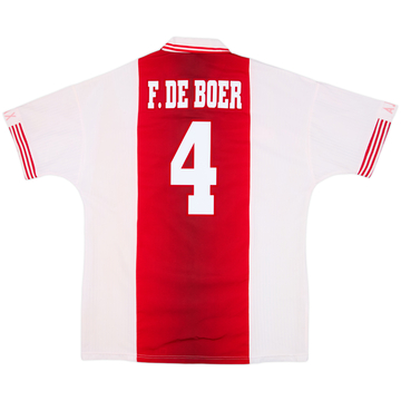 1997-98 Ajax Home Shirt F. De Boer #4 - 6/10 - (L)