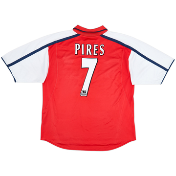 2000-02 Arsenal Home Shirt Pires #7 - 7/10 - (XL)