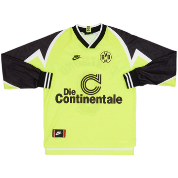 1995-96 Borussia Dortmund Home L/S Shirt #9 - 6/10 - (M)