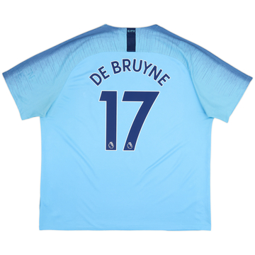 2018-19 Manchester City Home Shirt De Bruyne #17 - 8/10 - (XXL)