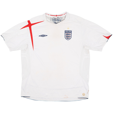 2005-07 England Home Shirt - 5/10 - (XXL)