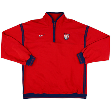 1998-00 USA Nike 1/4 Zip Sweat Top - 8/10 - (L)