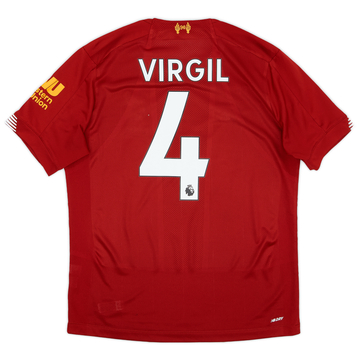 2019-20 Liverpool Home Shirt Virgil #4 - 8/10 - (S)