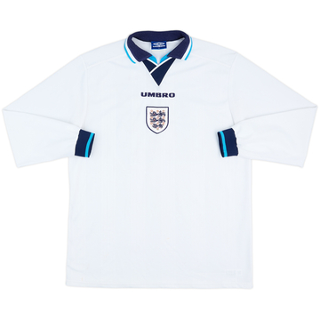 1995-97 England Match Issue Home L/S Shirt #18