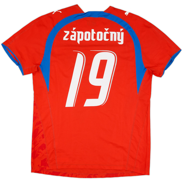 2006 Czech Republic Match Issue Home Shirt Zapotocny #19