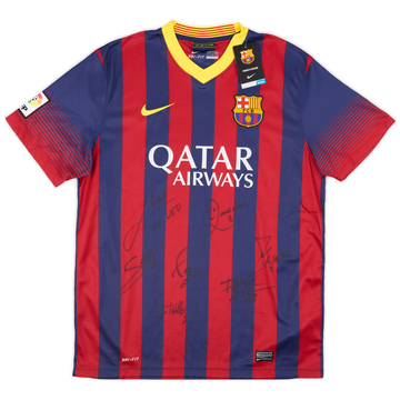 2013-14 Barcelona Signed Home Shirt (L)