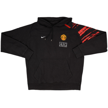 2007-08 Manchester United Nike Hooded Sweat Top - 7/10 - (XL)