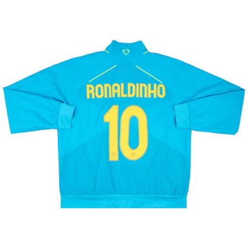 2007-08 Barcelona Nike Track Jacket Ronaldinho #10 - 7/10 - (XL)