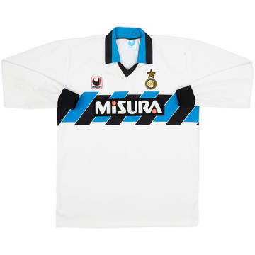 1990-91 Inter Milan Away L/S Shirt - 5/10 - (XL)