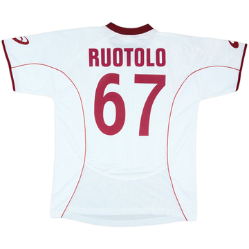 2003-04 Livorno Match Issue Away Shirt Ruotolo #67
