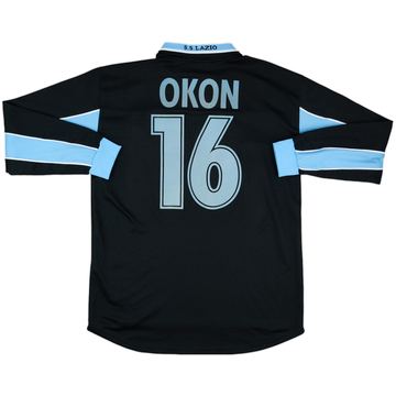 1998-99 Lazio Match Issue Away L/S Shirt Okon #16