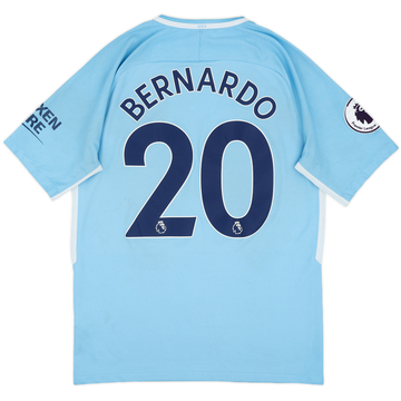 2017-18 Manchester City Home Shirt Bernardo #20 - 5/10 - (M)