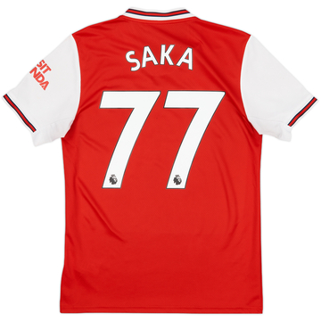2019-20 Arsenal Home Shirt Saka #77 - 7/10 - (S)