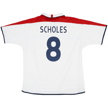 2003-05 England Home Shirt Scholes #8 - 5/10 - (XXL)