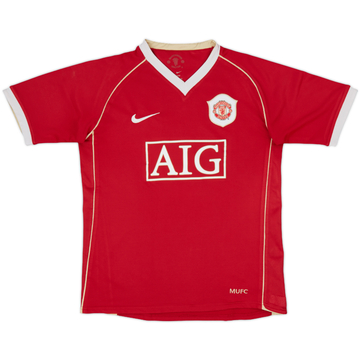 2006-07 Manchester United Home Shirt - 7/10 - (L.Boys)