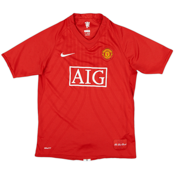 2007-09 Manchester United Home Shirt - 7/10 - (XL.Boys)
