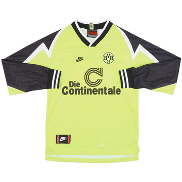 1995-96 Borussia Dortmund Home L/S Shirt - 8/10 - (L.Boys)