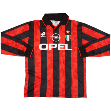 1994-95 AC Milan Home L/S Shirt - 8/10 - (M)