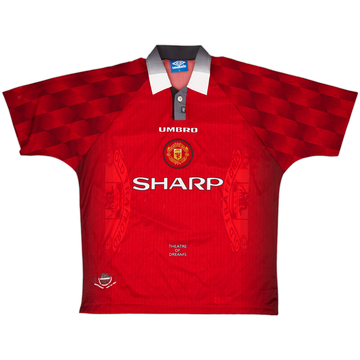 1996-98 Manchester United Home Shirt - 5/10 - (XL)