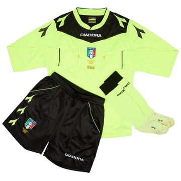 2014-15 Italy Diadora Referee L/S Shirt & Shorts - 8/10 - (S)