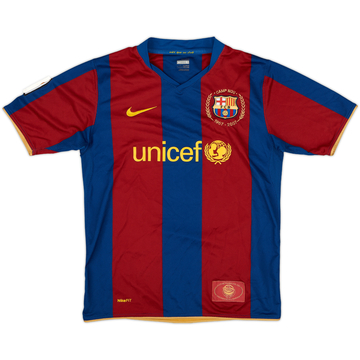2007-08 Barcelona Home Shirt - 6/10 - (L.Boys)