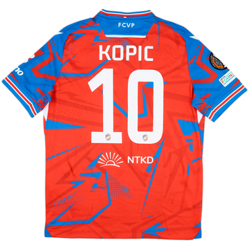 2024-25 Viktoria Plzen Match Issue Europa League Home Shirt Kopic #10
