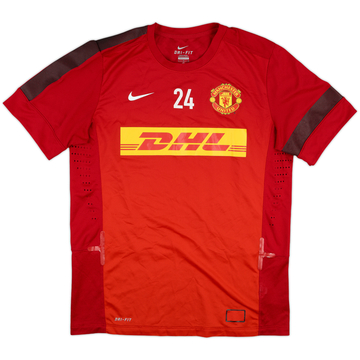2013-14 Manchester United Player Issue Training Shirt #24 (Fletcher)