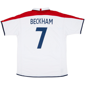 2003-05 England Home Shirt Beckham #7 - 5/10 - (XL)
