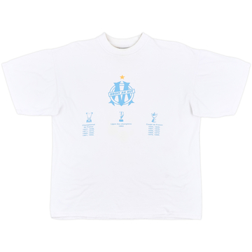 1993-94 Olympique Marseille adidas Cotton Tee - 7/10 - (S)