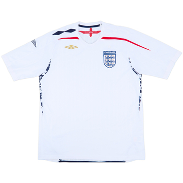 2007-09 England Home Shirt - 5/10 - (XL)