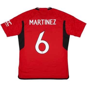 2023-24 Manchester United Home Shirt Martinez #6 - 10/10 - (M)