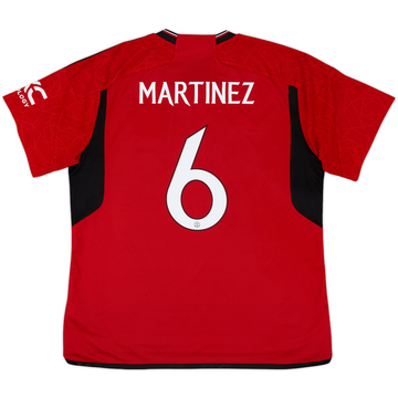 2023-24 Manchester United Home Shirt Martinez #6 - 9/10 - (XL)