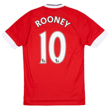 2015-16 Manchester United Home Shirt Rooney #10 - 8/10 - (XS)